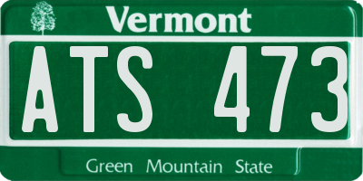 VT license plate ATS473