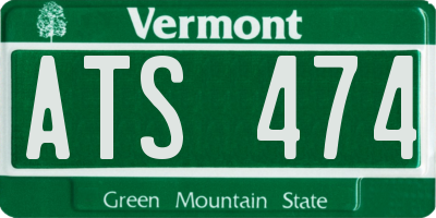 VT license plate ATS474