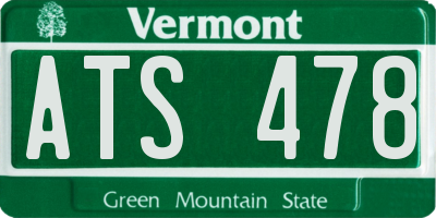 VT license plate ATS478