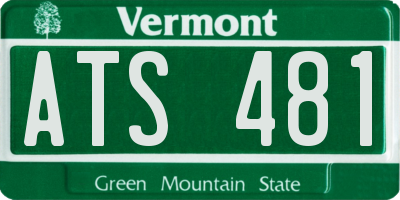 VT license plate ATS481
