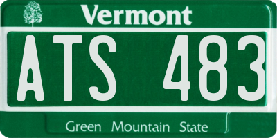 VT license plate ATS483