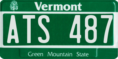VT license plate ATS487