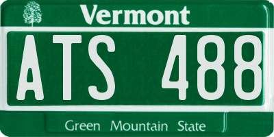 VT license plate ATS488