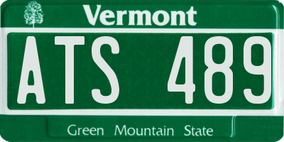 VT license plate ATS489