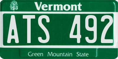 VT license plate ATS492