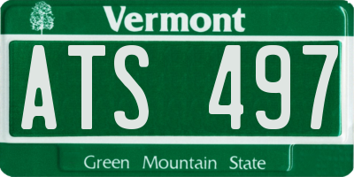 VT license plate ATS497