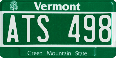 VT license plate ATS498