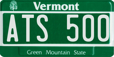 VT license plate ATS500