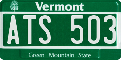 VT license plate ATS503