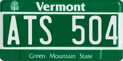 VT license plate ATS504