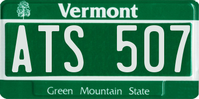 VT license plate ATS507