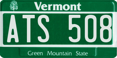 VT license plate ATS508