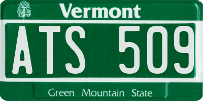 VT license plate ATS509