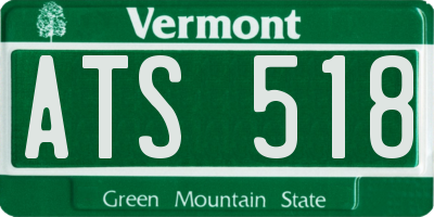 VT license plate ATS518