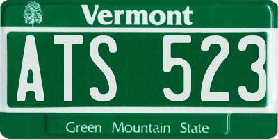 VT license plate ATS523