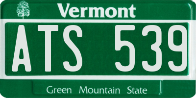 VT license plate ATS539