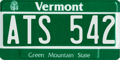 VT license plate ATS542