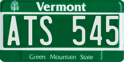 VT license plate ATS545