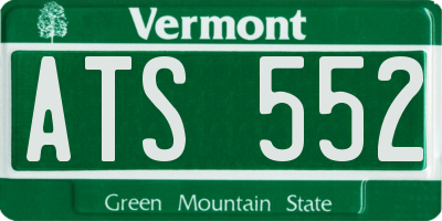 VT license plate ATS552