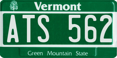 VT license plate ATS562