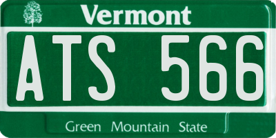VT license plate ATS566