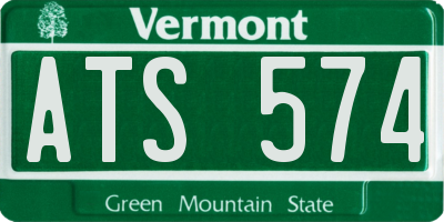 VT license plate ATS574