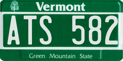 VT license plate ATS582