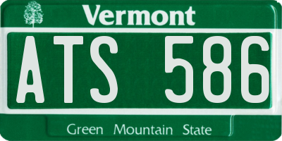 VT license plate ATS586