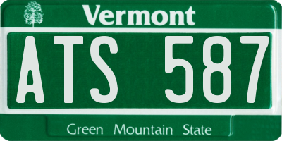 VT license plate ATS587
