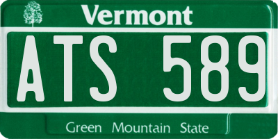 VT license plate ATS589