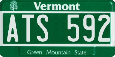 VT license plate ATS592