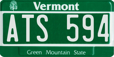 VT license plate ATS594