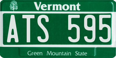 VT license plate ATS595