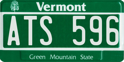 VT license plate ATS596
