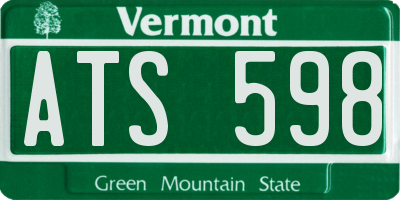 VT license plate ATS598