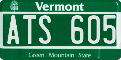 VT license plate ATS605