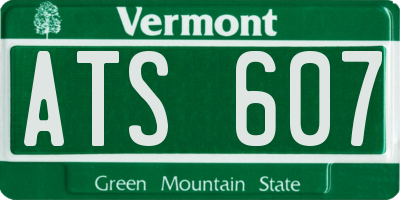 VT license plate ATS607