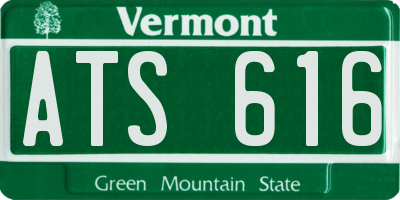 VT license plate ATS616