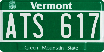 VT license plate ATS617