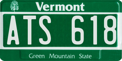 VT license plate ATS618