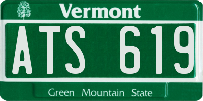 VT license plate ATS619
