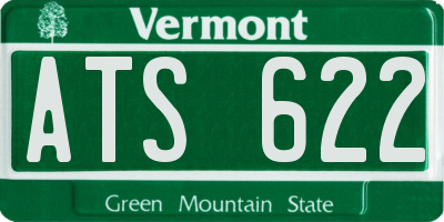 VT license plate ATS622