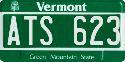 VT license plate ATS623