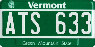 VT license plate ATS633