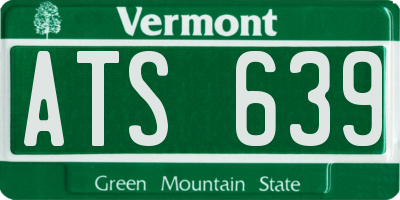 VT license plate ATS639