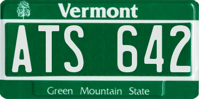 VT license plate ATS642