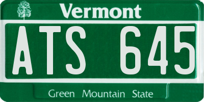 VT license plate ATS645