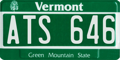 VT license plate ATS646