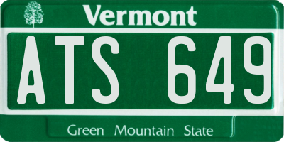 VT license plate ATS649