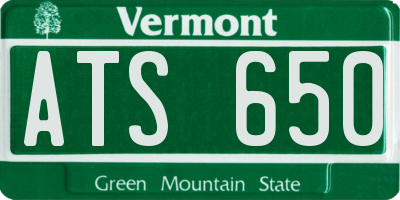VT license plate ATS650